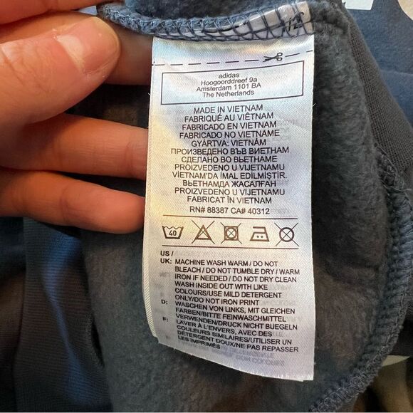 3 for $30! Adidas blue /grey crew neck sweater. Size small - Picture 3 of 8